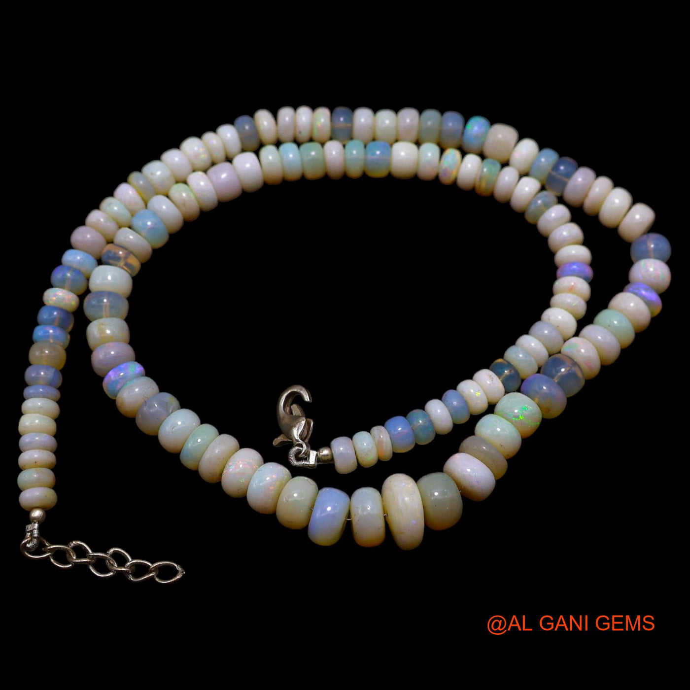 Smooth 5X11 MM Fire Opal Beaded Rondelle Boho Mother Celestial Necklace AOB-2