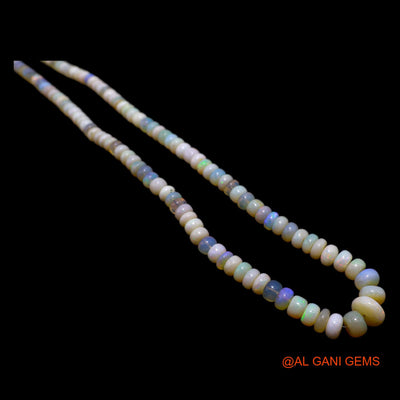 Smooth 5X11 MM Fire Opal Beaded Rondelle Boho Mother Celestial Necklace AOB-2