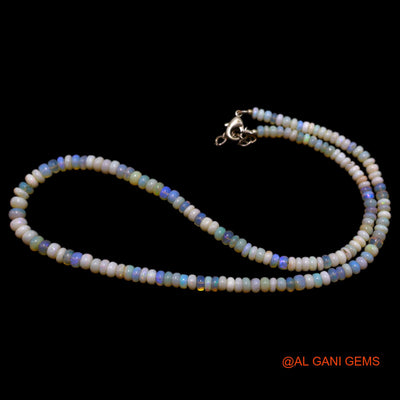 Rondelle Smooth 4X5 MM Fire Opal Bead Art Deco Daughter Antique Necklace AOB-31