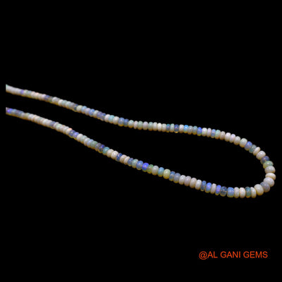 Rondelle Smooth 4X5 MM Fire Opal Bead Art Deco Daughter Antique Necklace AOB-31