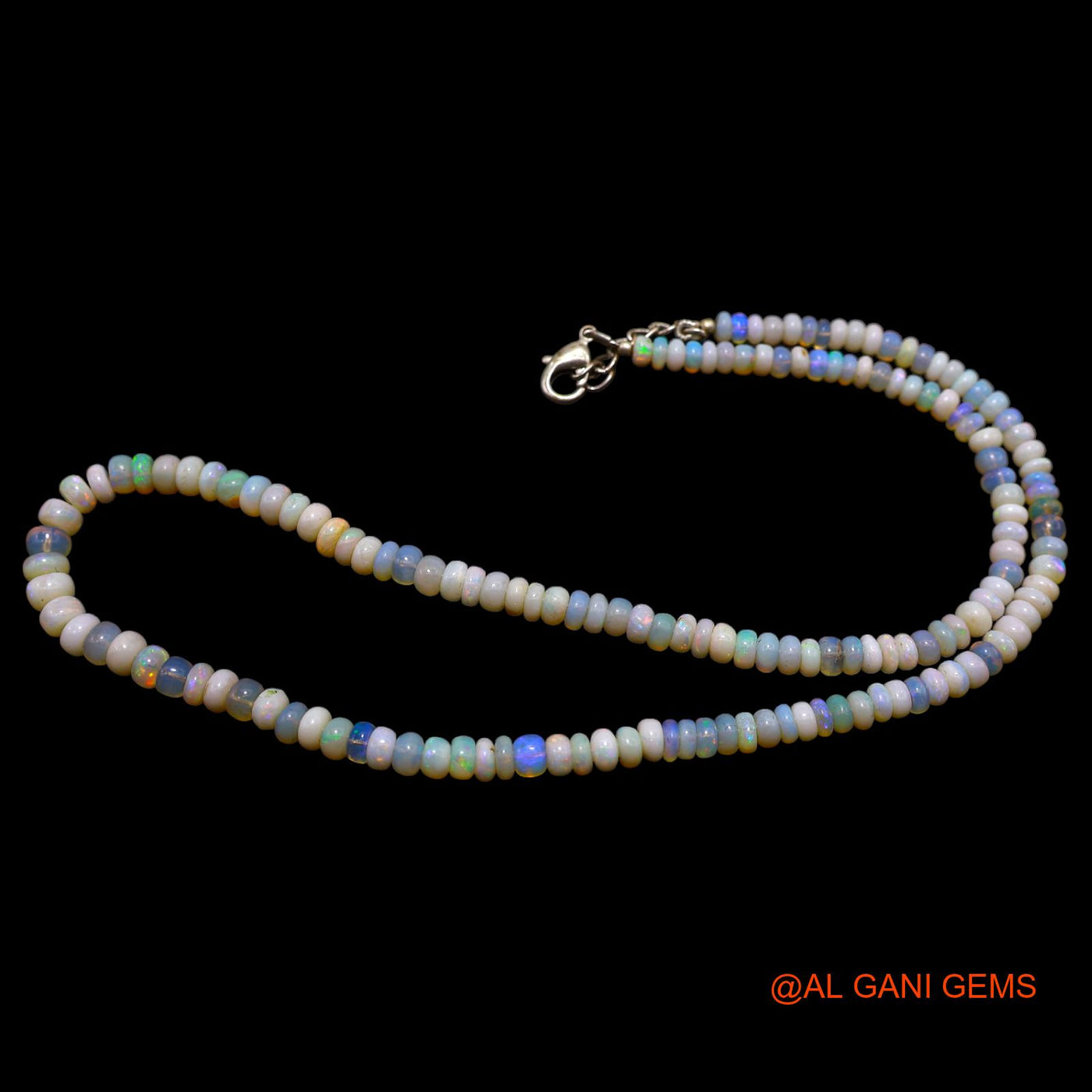 Smooth 4X5 MM Fire Opal Bead Rondelle Art Deco Birthday Artisan Necklace AOB-32