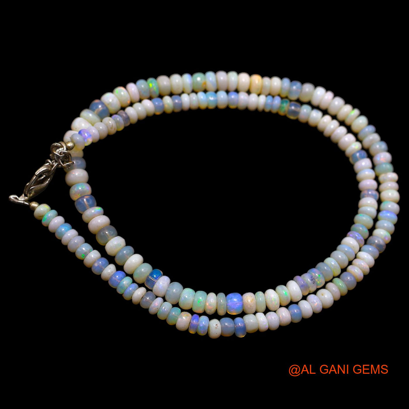Smooth 4X5 MM Fire Opal Bead Rondelle Art Deco Birthday Artisan Necklace AOB-32