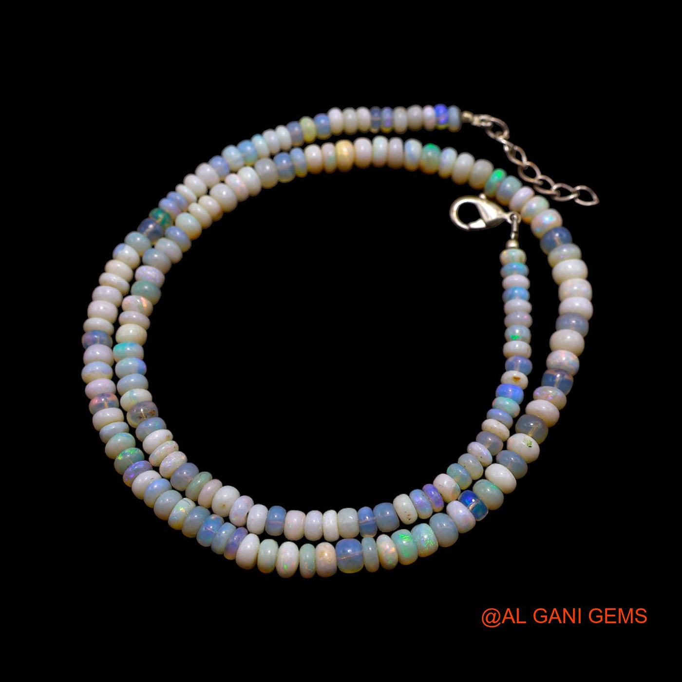 Smooth 4X5 MM Fire Opal Bead Rondelle Art Deco Birthday Artisan Necklace AOB-32