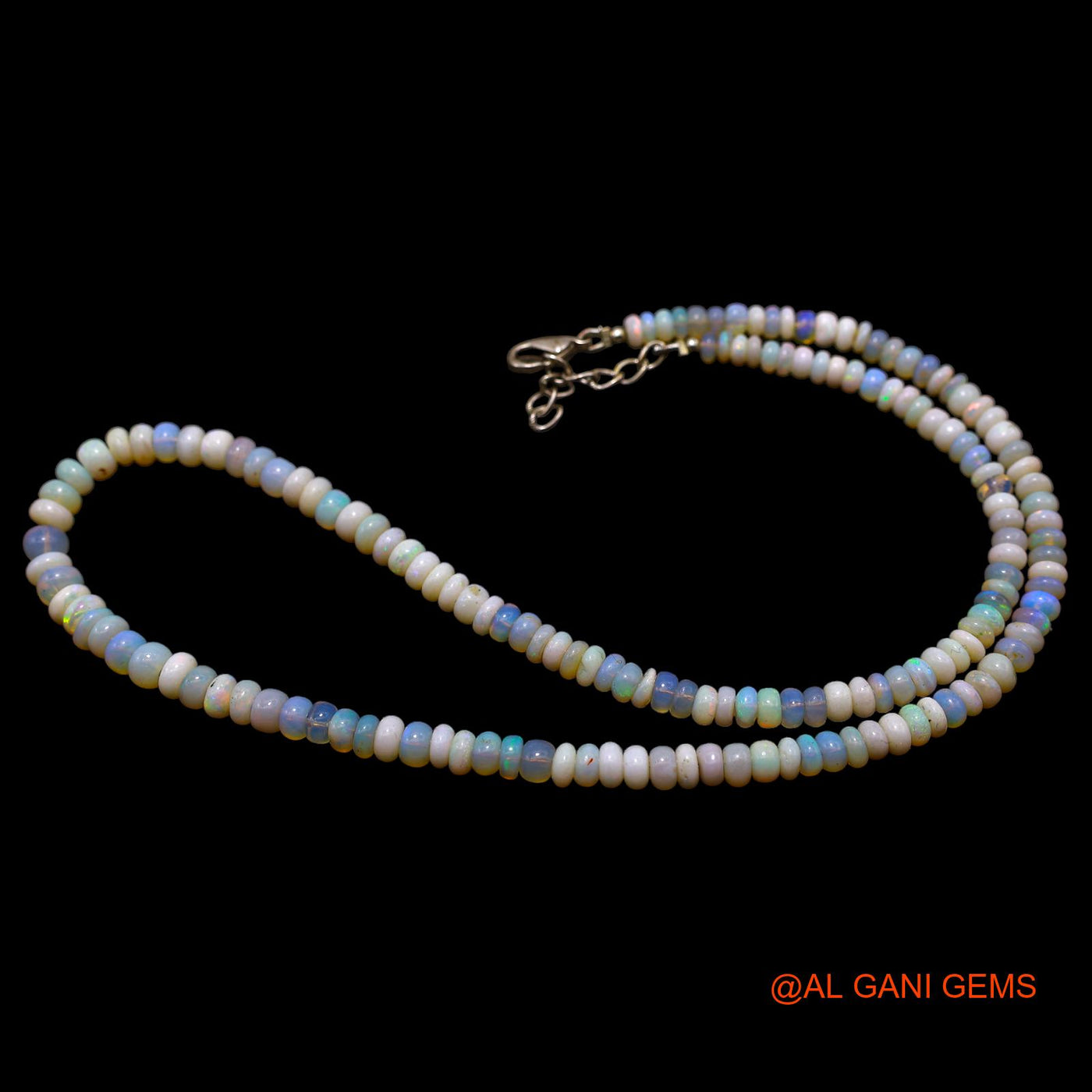 Rondelle Smooth 4X5 MM Multi Color Fire Opal Beads Boho Antique Necklace AOB-34