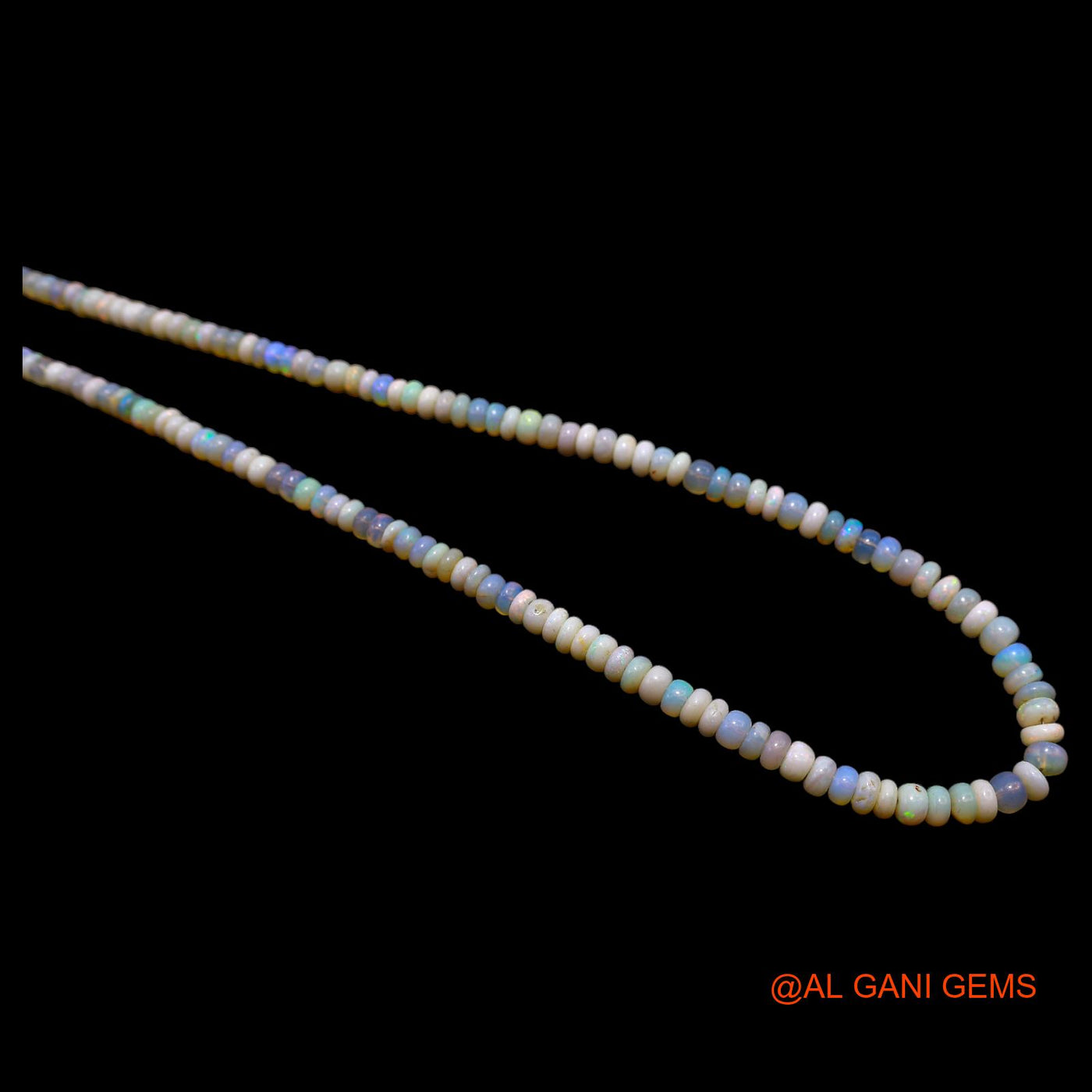 Rondelle Smooth 4X5 MM Multi Color Fire Opal Beads Boho Antique Necklace AOB-34