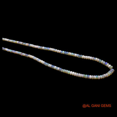 Smooth Fire Opal Beads Rondelle Dainty Engagement Celestial Necklace AOB-36