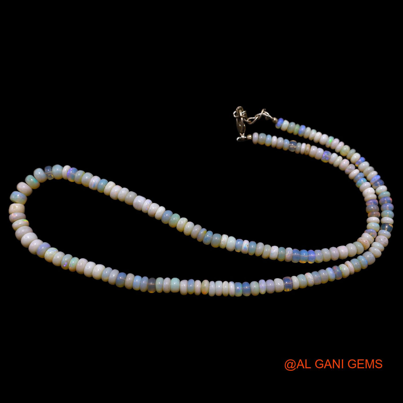 Rondelle Smooth 4X5 MM Fire Opal Beads Dainty Boho Mother Necklace AOB-38