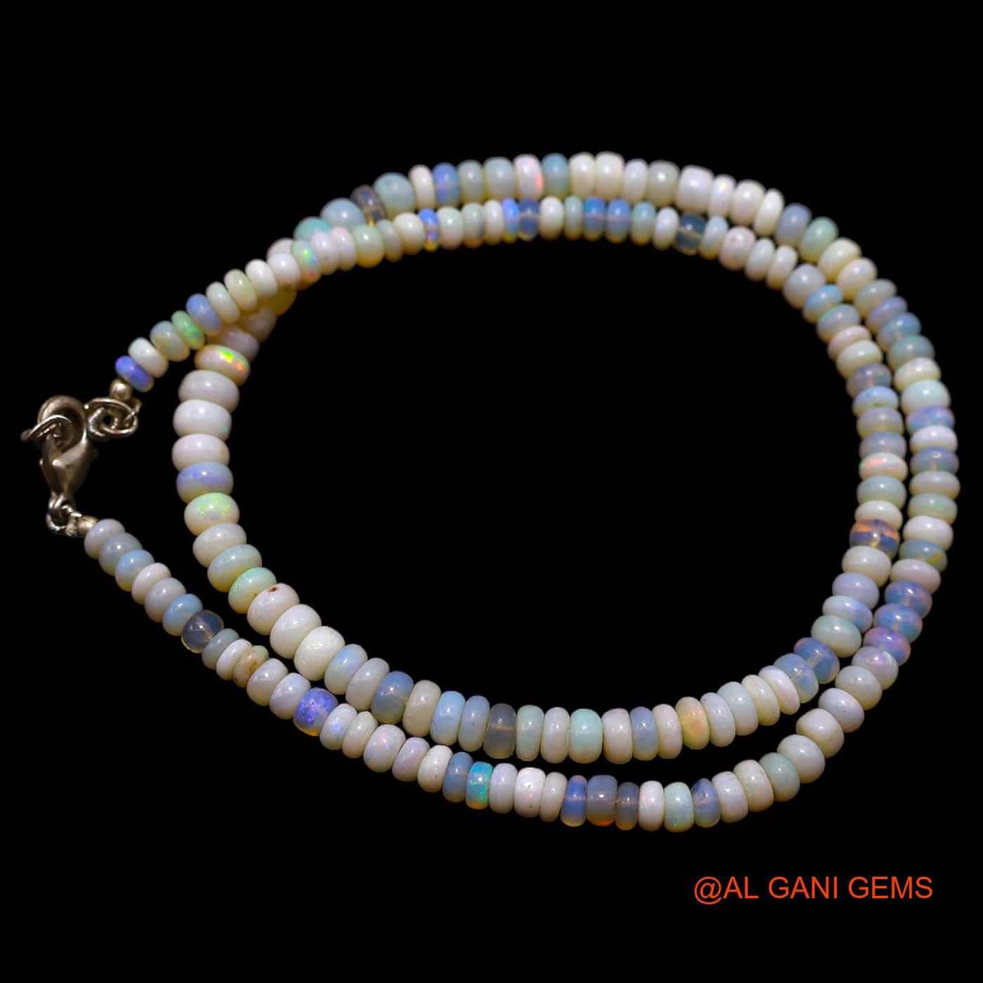 Rondelle Smooth 4X5 MM Fire Opal Beads Dainty Boho Mother Necklace AOB-38