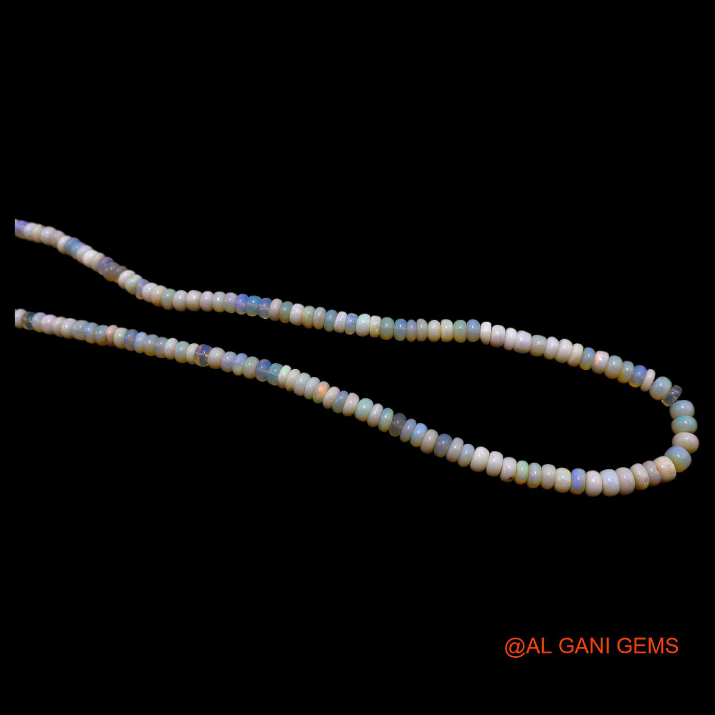 Rondelle Smooth 4X5 MM Fire Opal Beads Dainty Boho Mother Necklace AOB-38