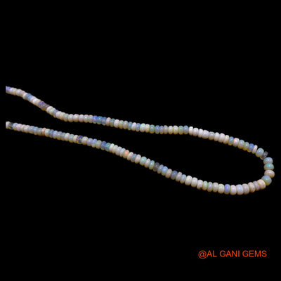 Rondelle Smooth 4X5 MM Fire Opal Beads Dainty Boho Mother Necklace AOB-38