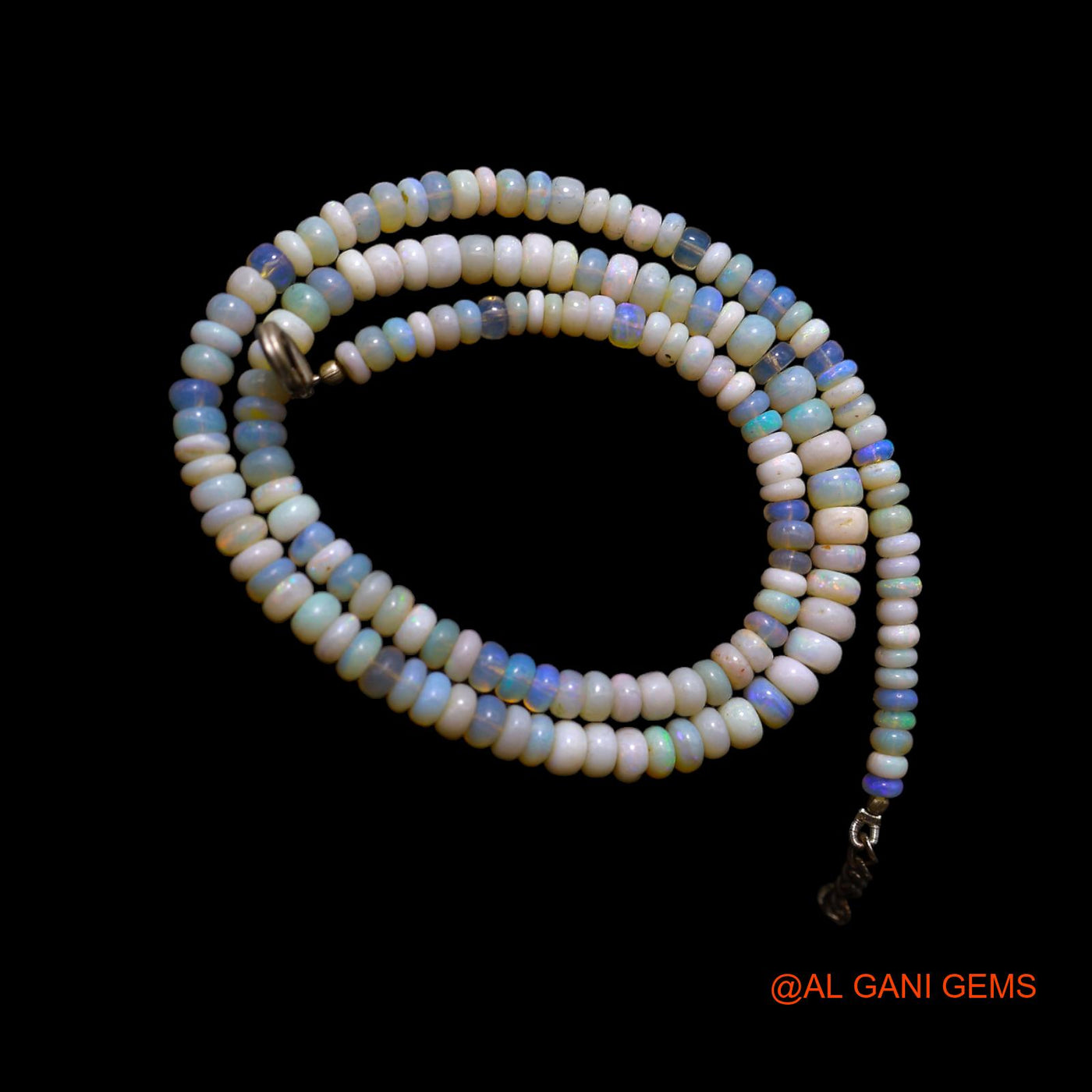 Rondelle Smooth 4X5 MM Fire Opal Beads Dainty Boho Mother Necklace AOB-38