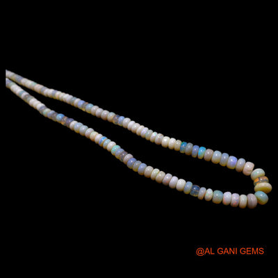 Rondelle Smooth Multi Color Fire Opal Beaded Boho Handmade Necklace AOB-4