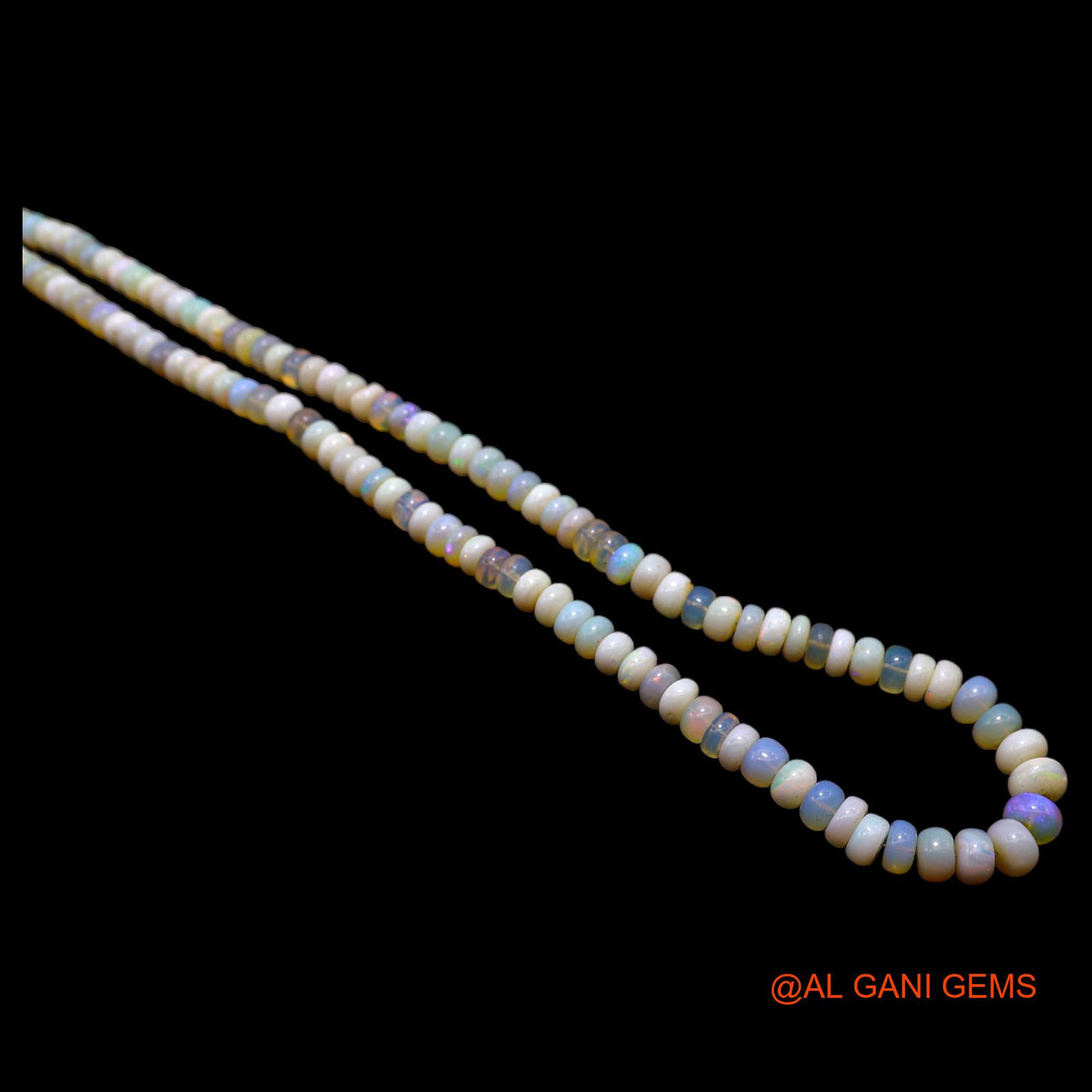 Smooth 5X8 MM Fire Opal Beads Rondelle Dainty Engagement Boho Necklace AOB-6