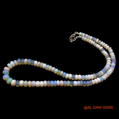 Rondelle Smooth 5X8 MM Fire Opal Beads Boho Daughter Handmade Necklace AOB-7