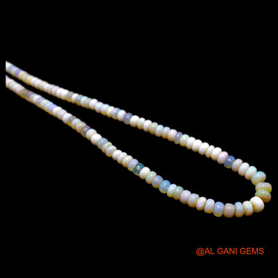 Rondelle Smooth Fire Opal Beads Boho Anniversary Statement Necklace AOB-9
