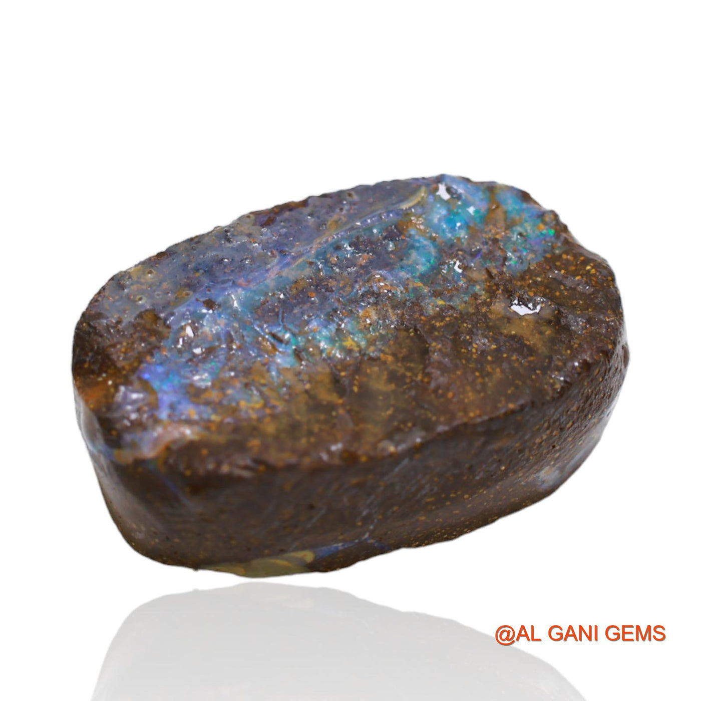 40.70 Cts Natural Australian Boulder Opal Loose Gemstone Fancy Druzy 25x16x8 mm BO-11