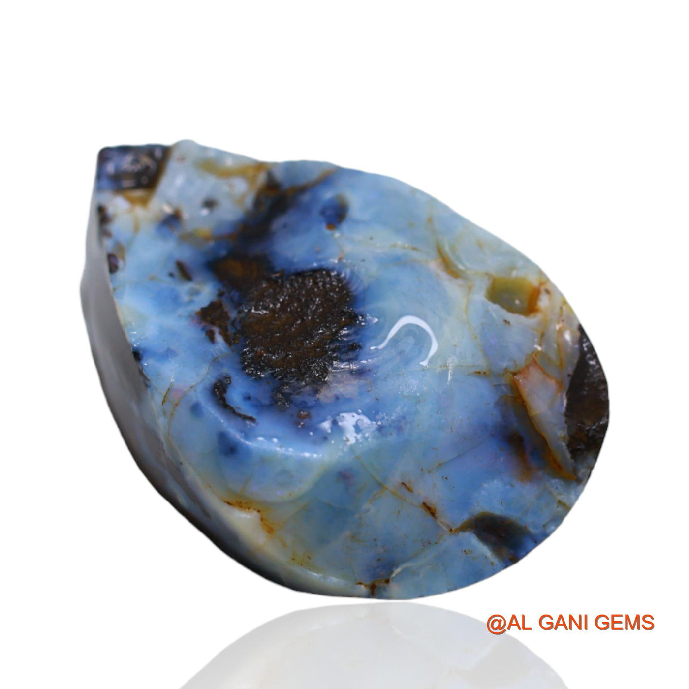 34.35 Cts Natural Australian Boulder Opal Loose Gemstone Fancy Druzy 26x18x8 mm BO-15