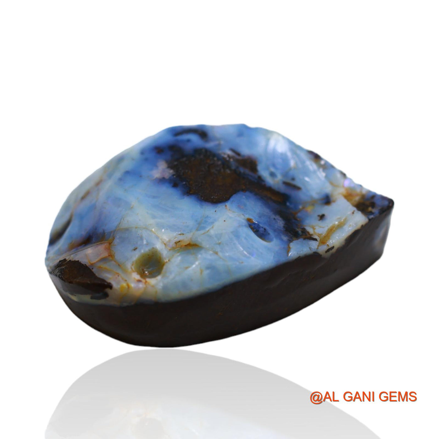 34.35 Cts Natural Australian Boulder Opal Loose Gemstone Fancy Druzy 26x18x8 mm BO-15