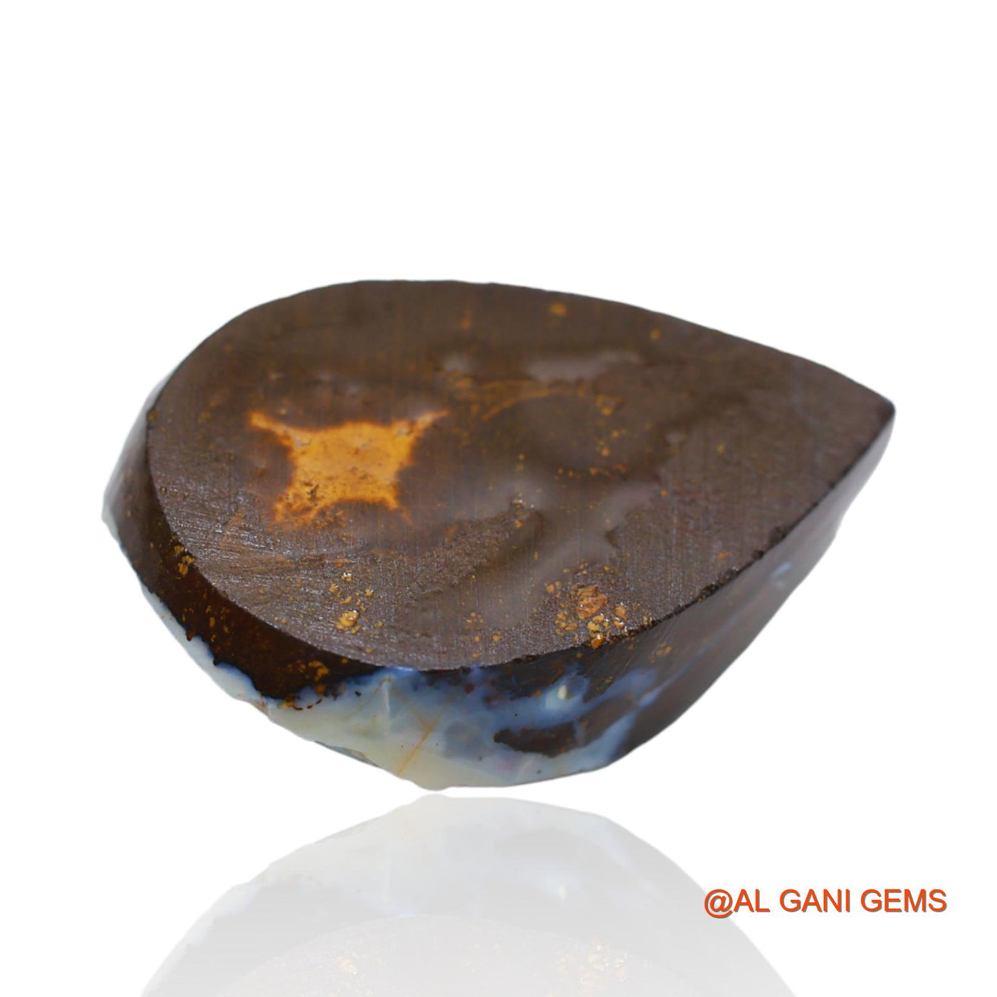 34.35 Cts Natural Australian Boulder Opal Loose Gemstone Fancy Druzy 26x18x8 mm BO-15