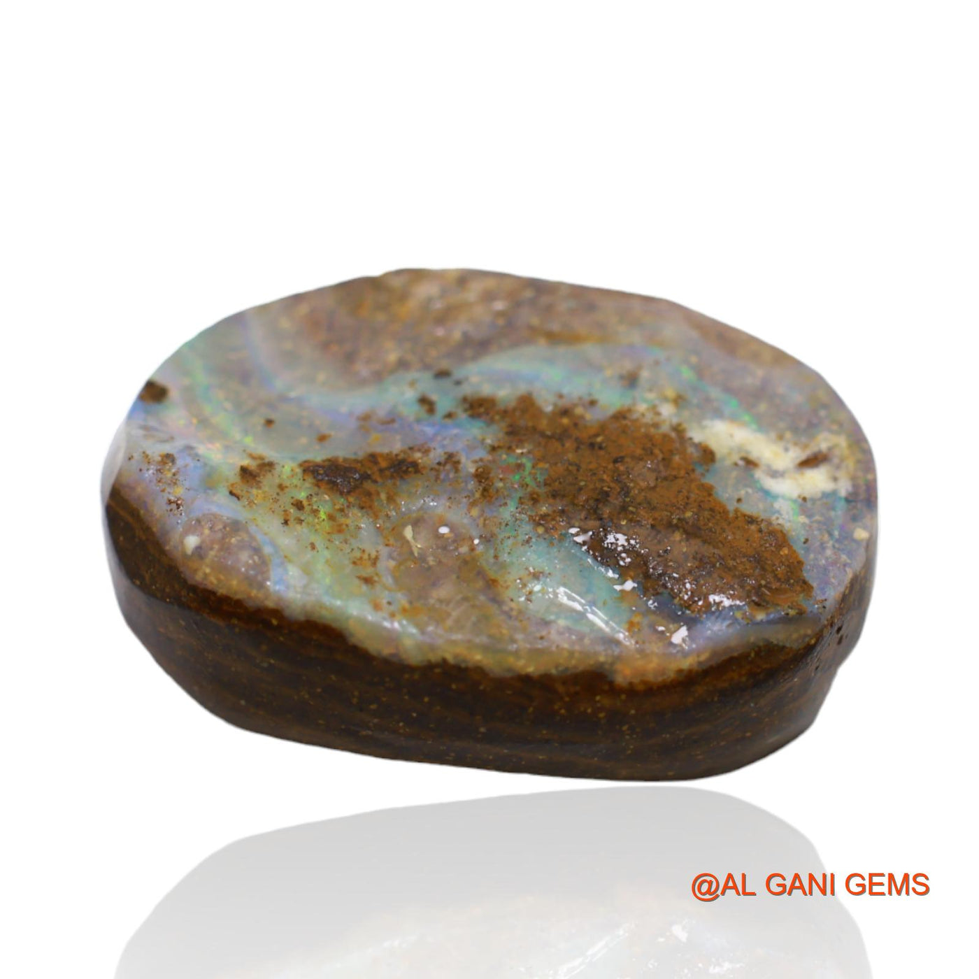 33.10 Cts Natural Australian Boulder Opal Loose Gemstone Fancy Druzy 23x16x8 mm BO-16