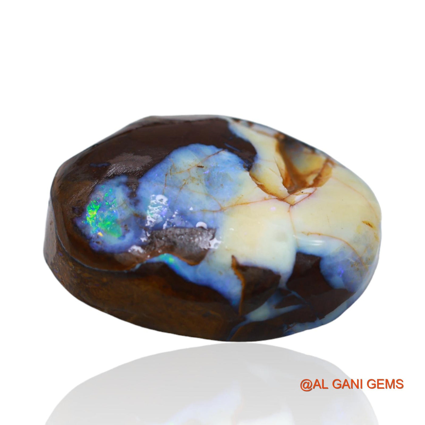 41.80 Cts Natural Australian Boulder Opal Loose Gemstone Fancy Druzy 25x19x8 mm BO-18