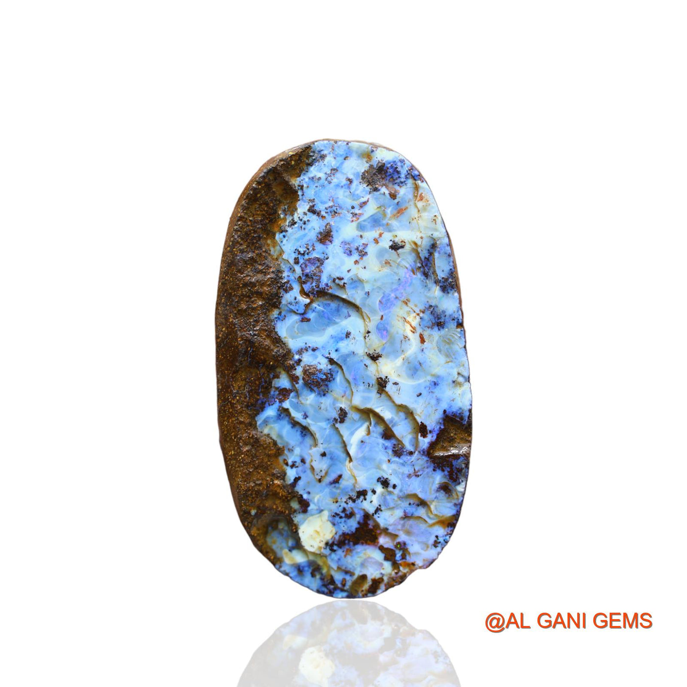 135.75 Cts Natural Australian Boulder Opal Loose Gemstone Fancy Druzy 47x26x10 mm BO-1