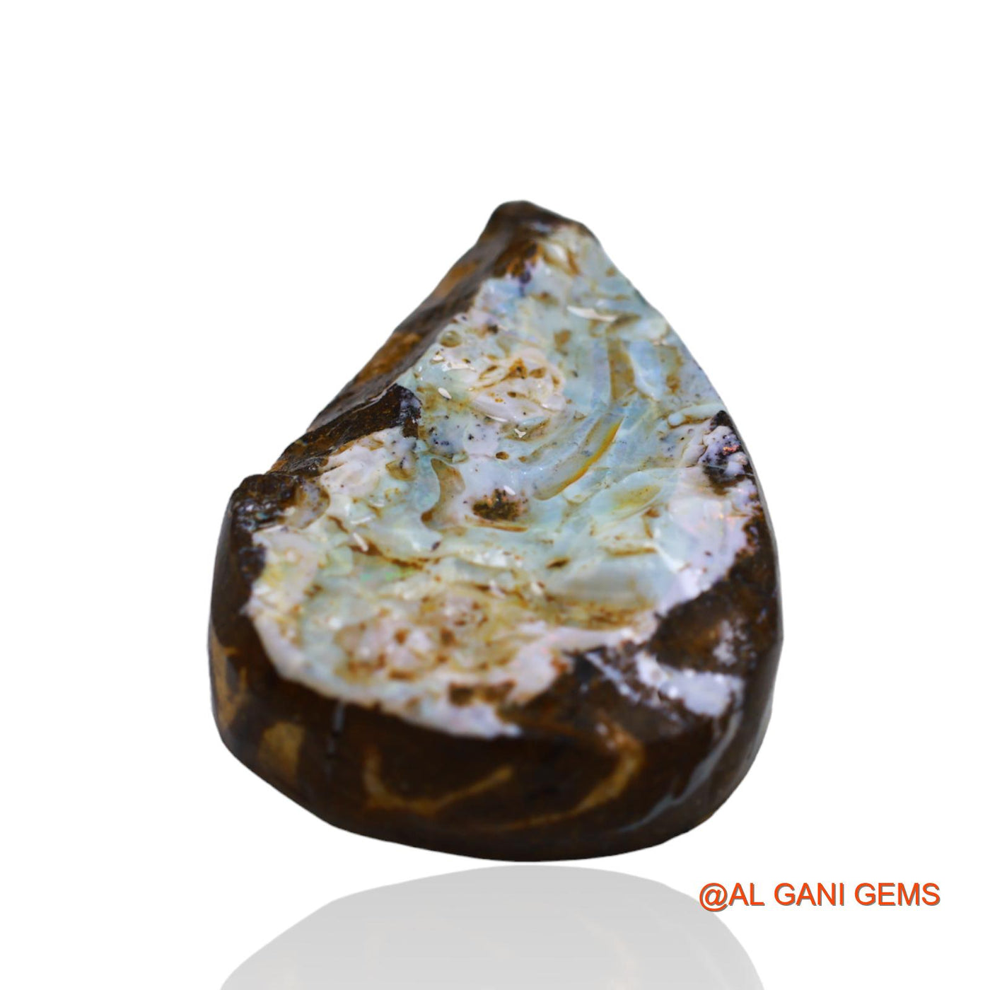 Natural Boulder Opal Gemstone 47.70 Cts Loose Fancy Druzy From Australia 33x23x7 mm BO-21