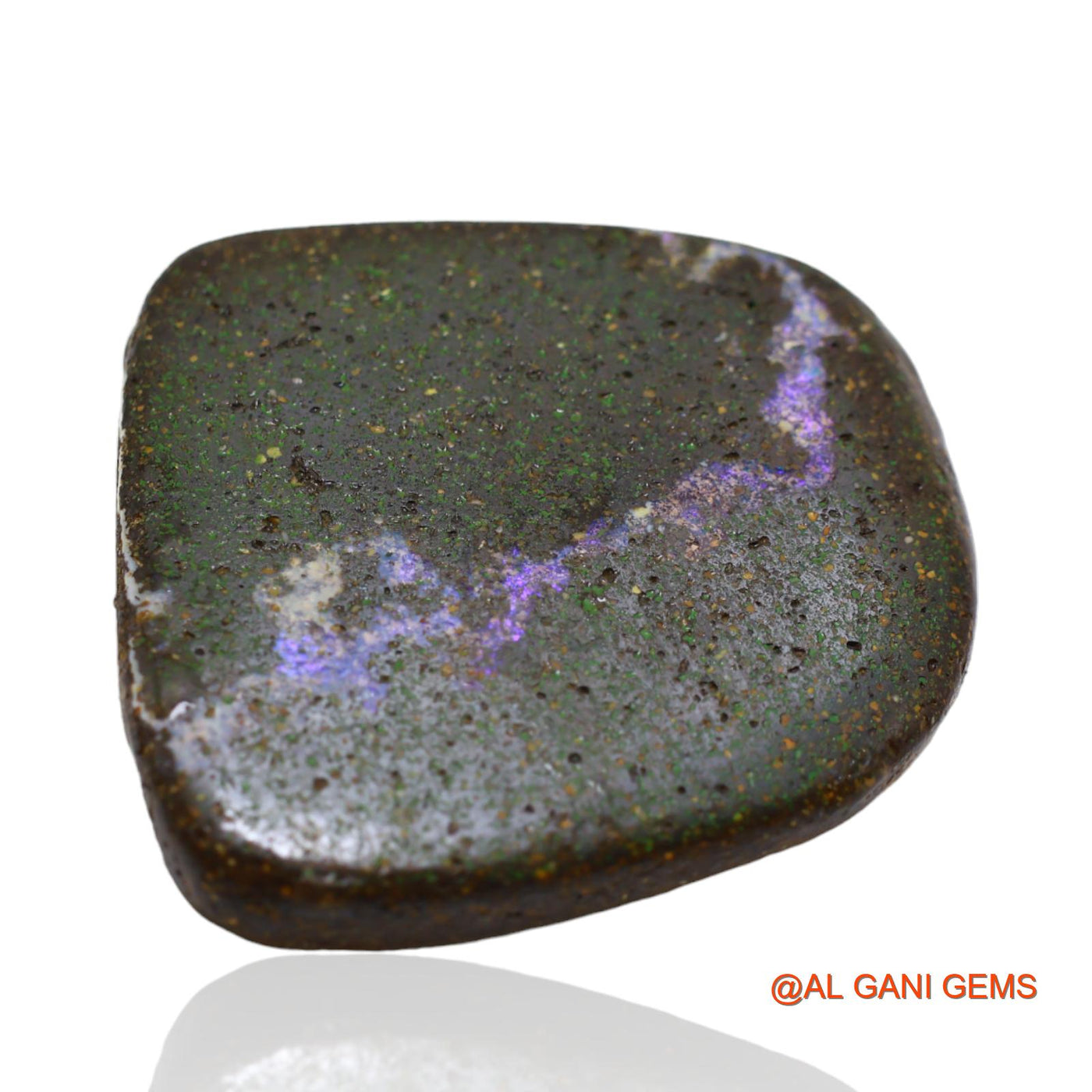 89.60 Cts Natural Australian Boulder Opal Loose Gemstone Fancy Druzy 34x34x8 mm BO-23