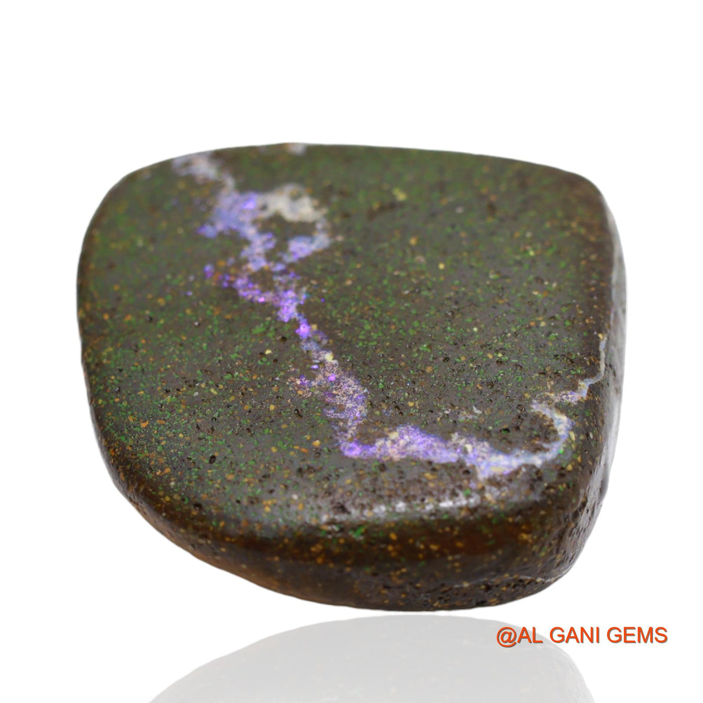 89.60 Cts Natural Australian Boulder Opal Loose Gemstone Fancy Druzy 34x34x8 mm BO-23