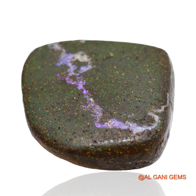 89.60 Cts Natural Australian Boulder Opal Loose Gemstone Fancy Druzy 34x34x8 mm BO-23