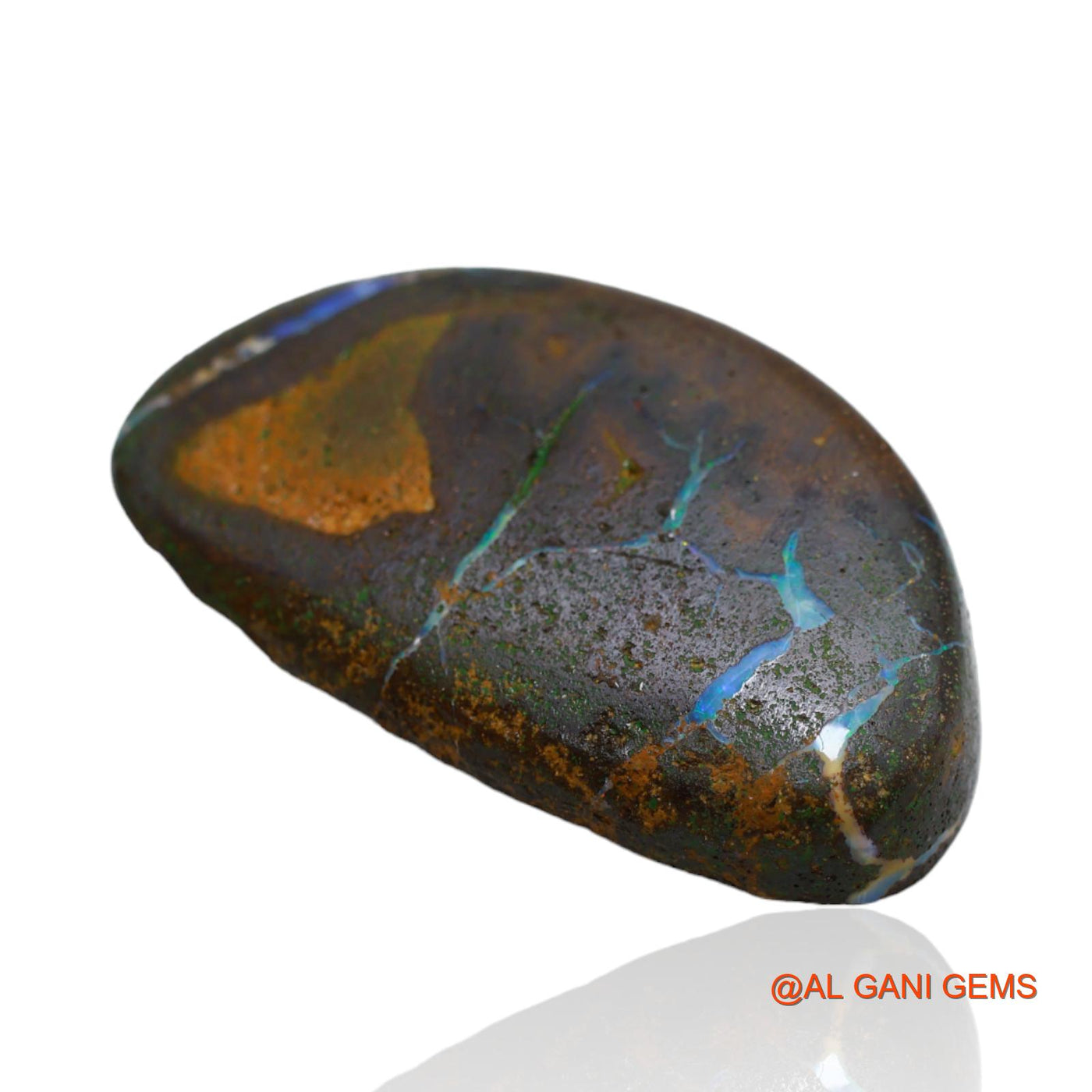 54.10 Cts Natural Australian Boulder Opal Loose Gemstone Fancy Druzy 36x20x7 mm BO-26