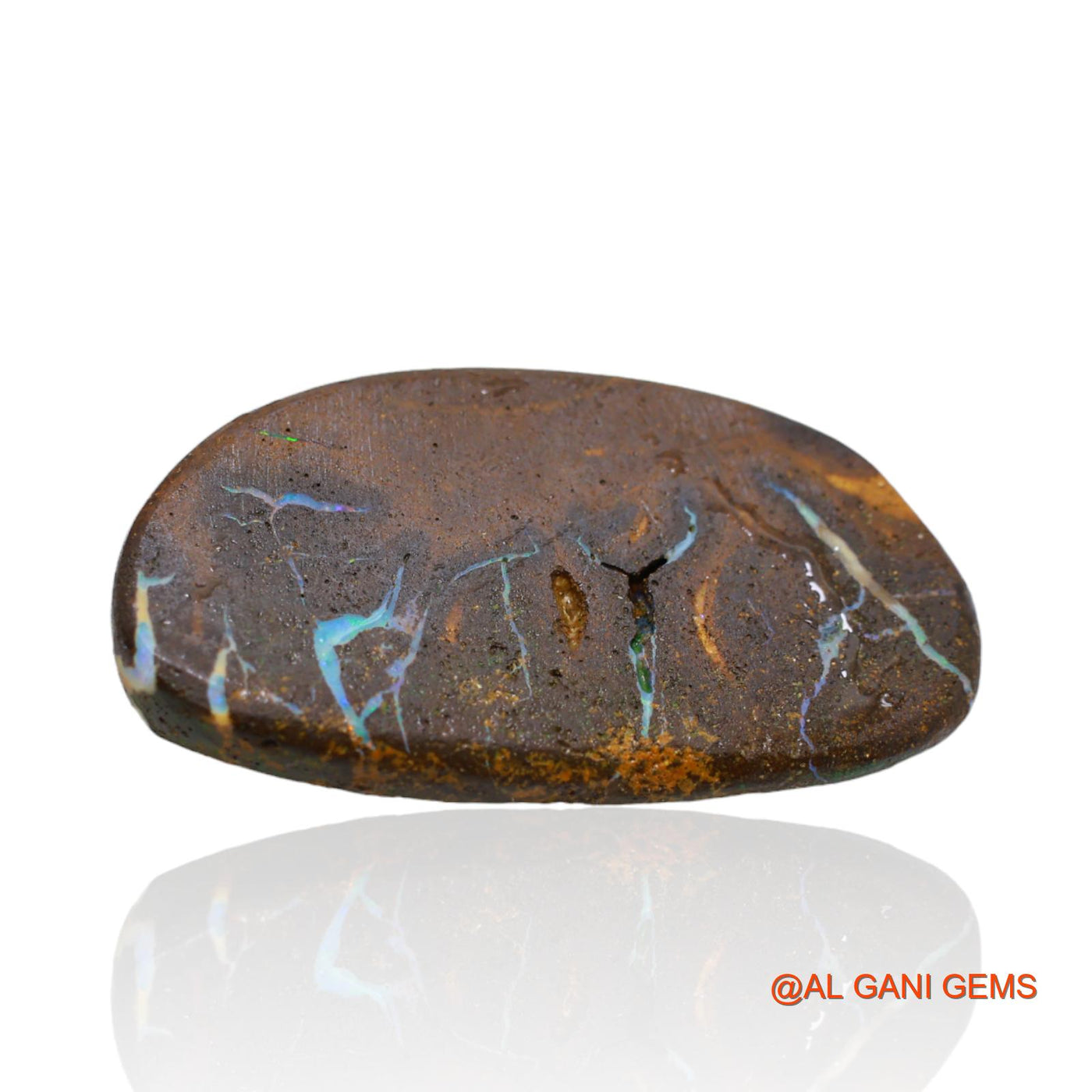 54.10 Cts Natural Australian Boulder Opal Loose Gemstone Fancy Druzy 36x20x7 mm BO-26