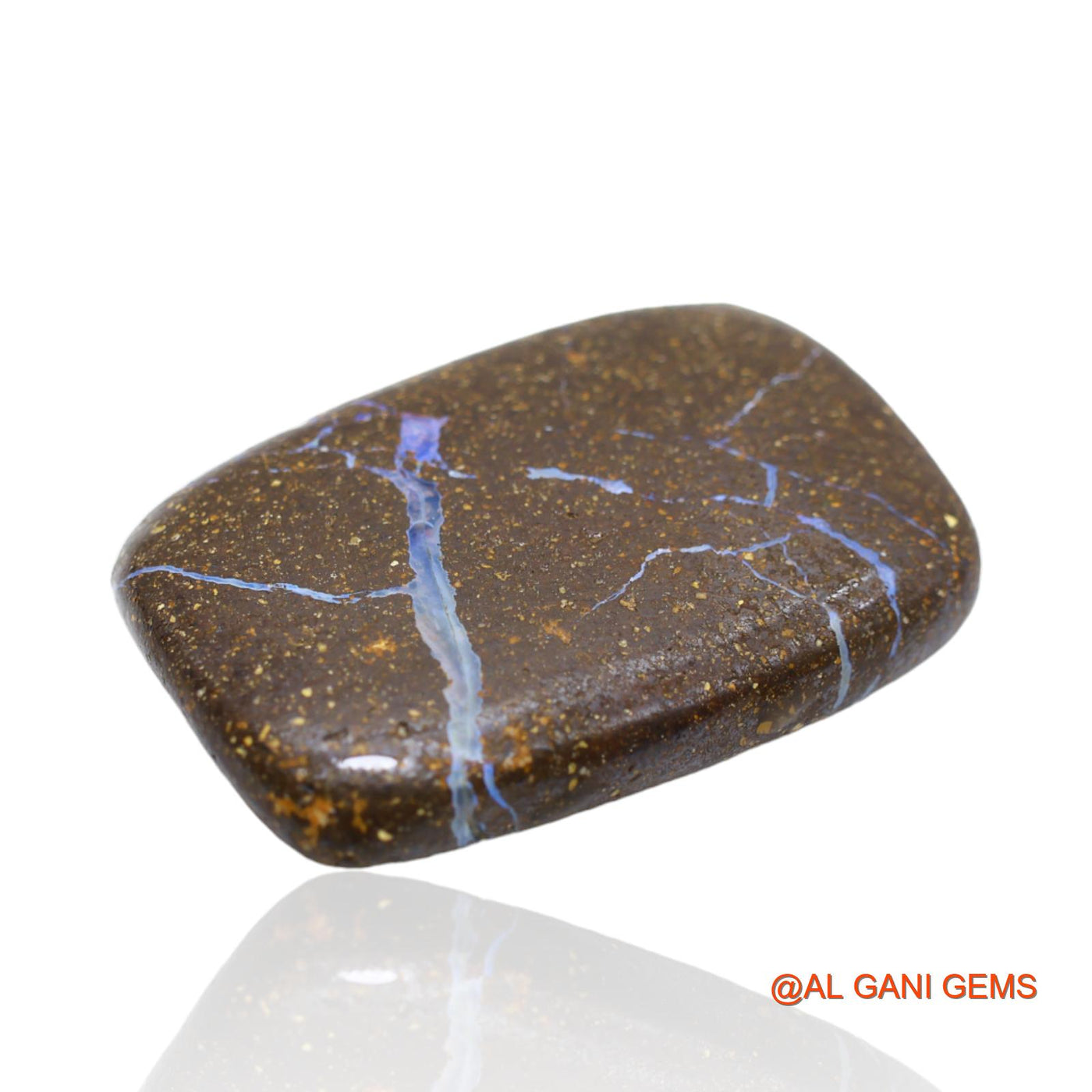 44.55 Cts Natural Australian Boulder Opal Loose Gemstone Fancy Druzy 35x24x5 mm BO-27