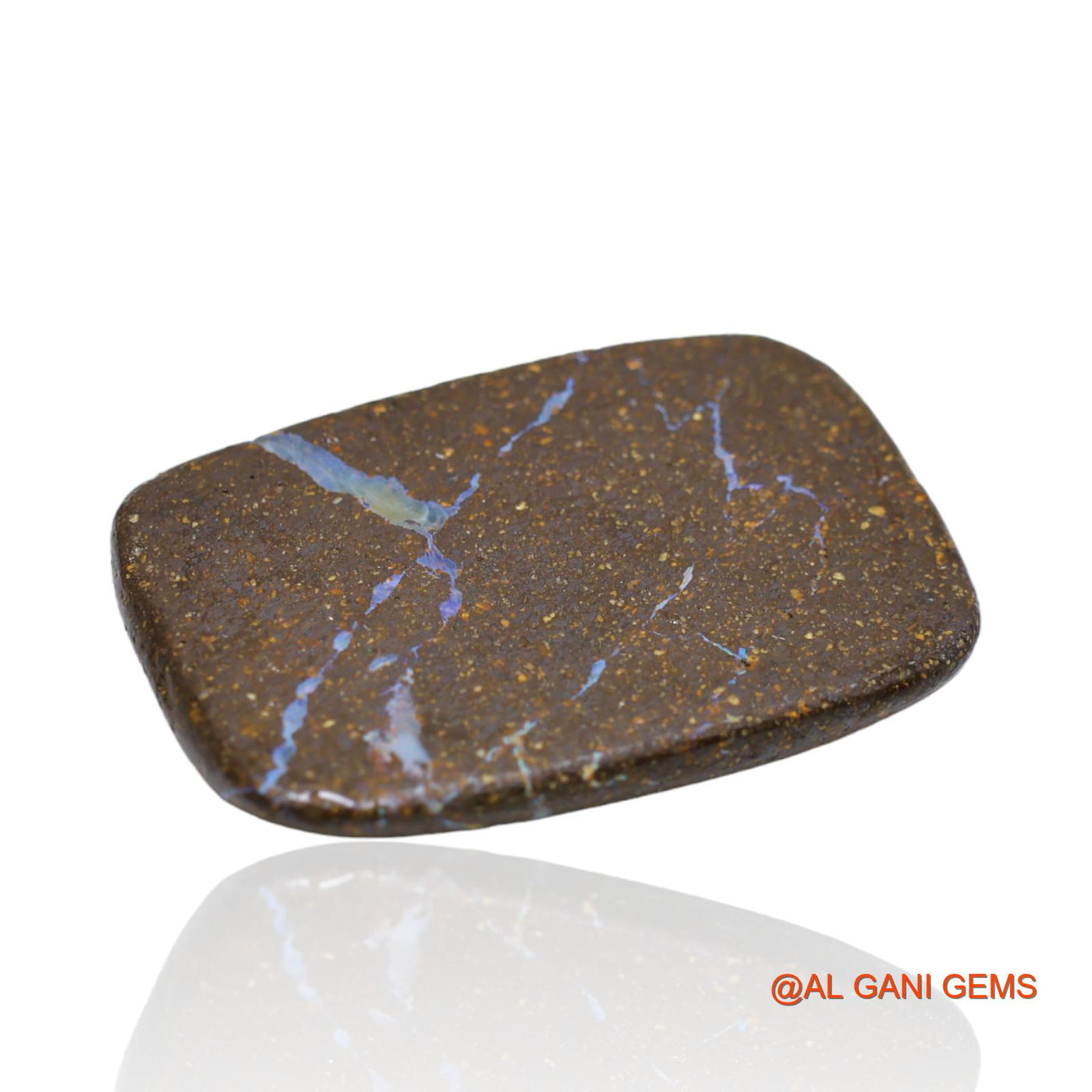44.55 Cts Natural Australian Boulder Opal Loose Gemstone Fancy Druzy 35x24x5 mm BO-27