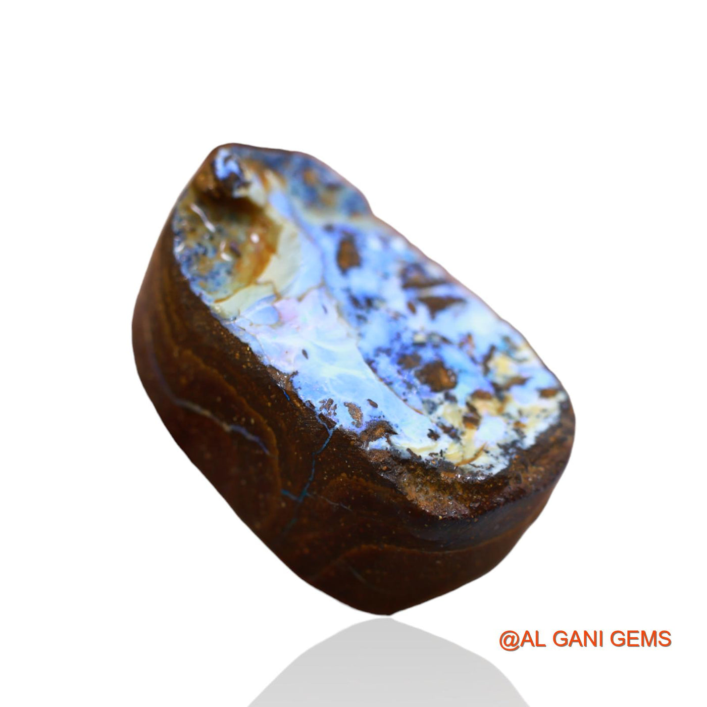Natural Boulder Opal Gemstone 47.10 Cts Loose Fancy Druzy From Australia 25x15x11 mm BO-2