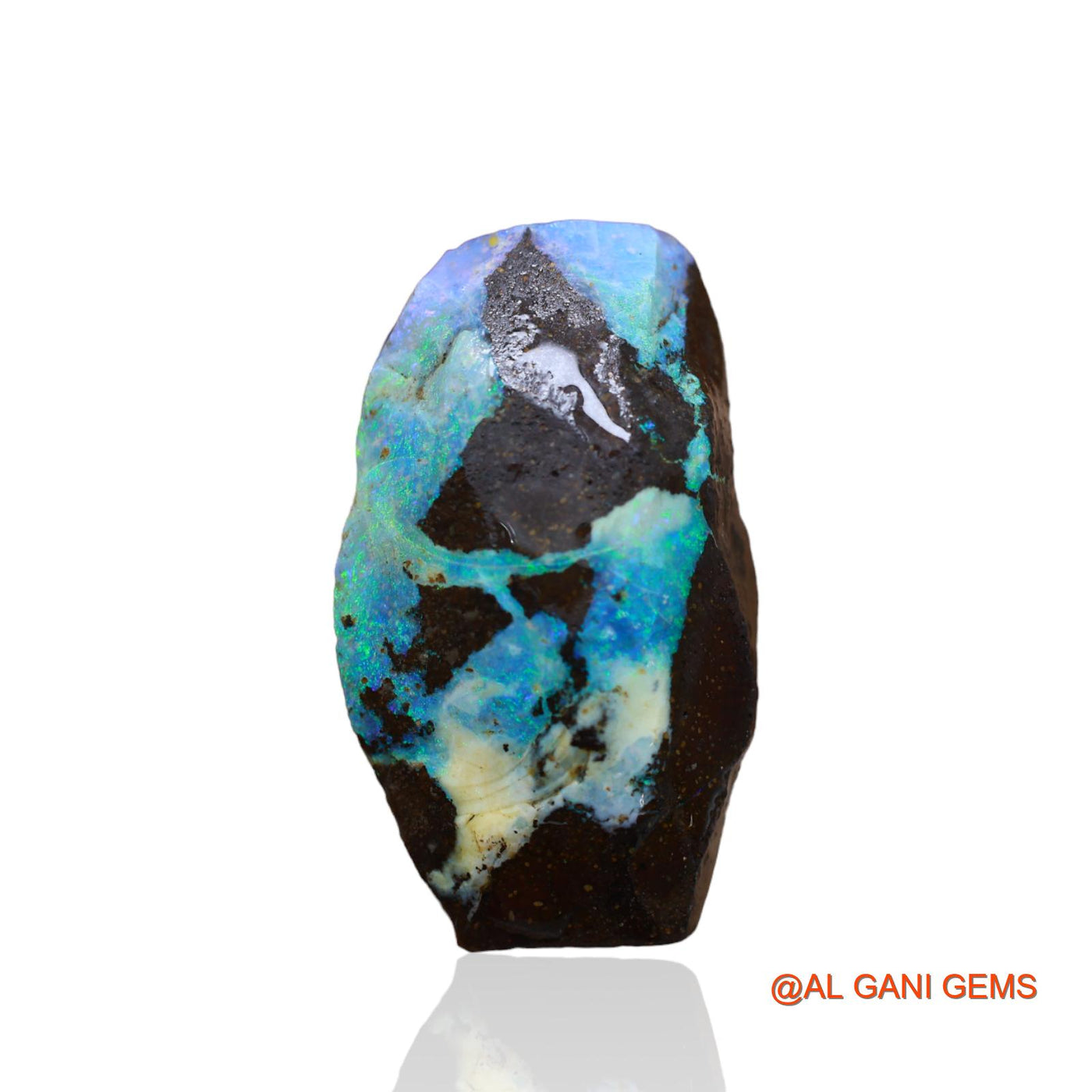 Natural Boulder Opal Gemstone 39.80 Cts Loose Fancy Druzy From Australia 29x17x4 mm BO-32