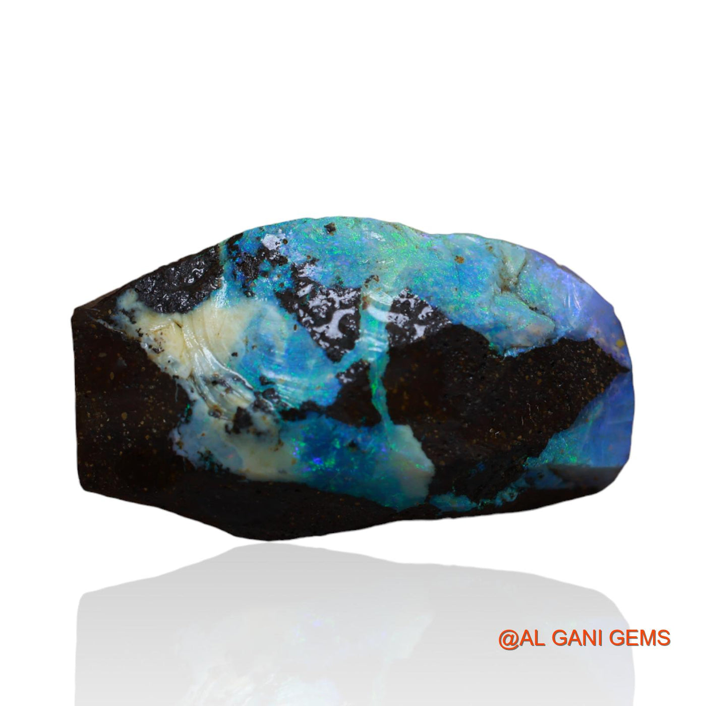 Natural Boulder Opal Gemstone 39.80 Cts Loose Fancy Druzy From Australia 29x17x4 mm BO-32