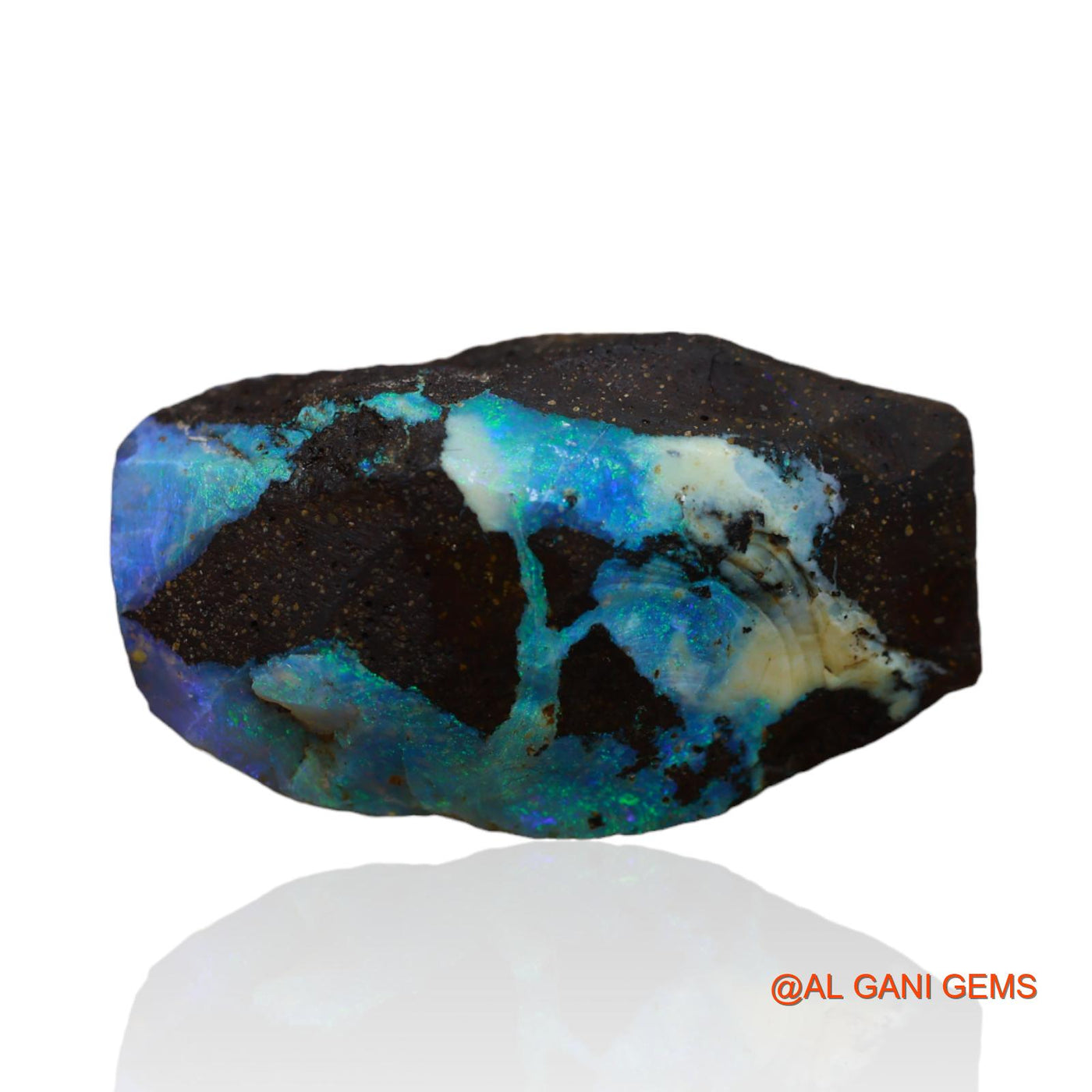Natural Boulder Opal Gemstone 39.80 Cts Loose Fancy Druzy From Australia 29x17x4 mm BO-32