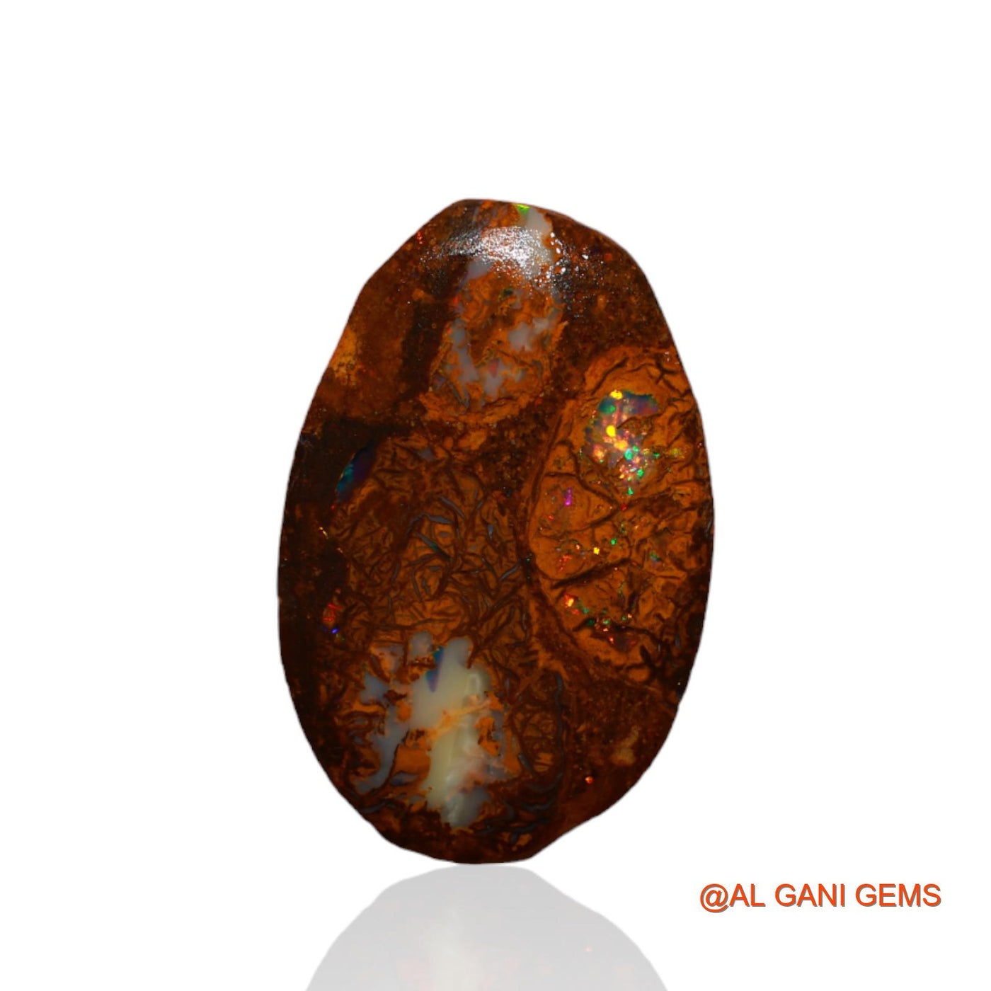 9.50 Cts Unheated Australian Boulder Opal Loose Gemstone Fancy Druzy Natural 19x12x6 mm BO-33