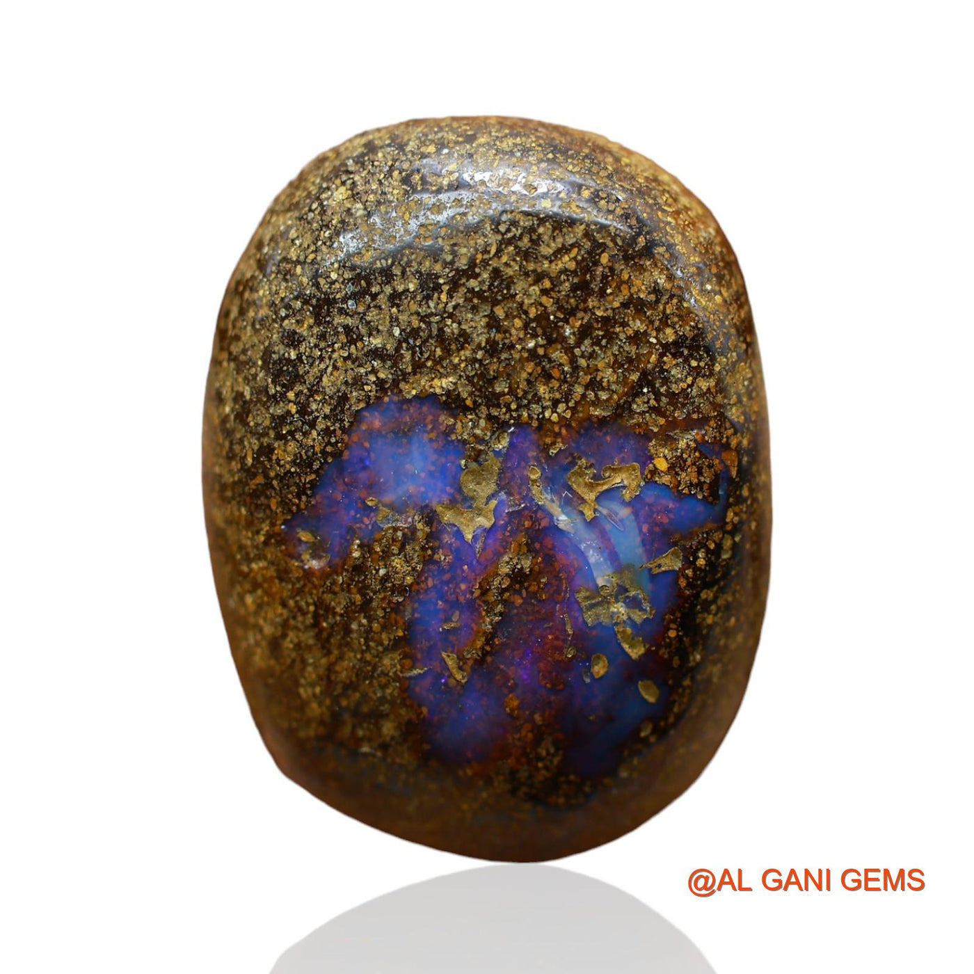 Natural Boulder Opal Gemstone 30.00 Cts Loose Oval Druzy From Australia 25x19x7 mm BO-38