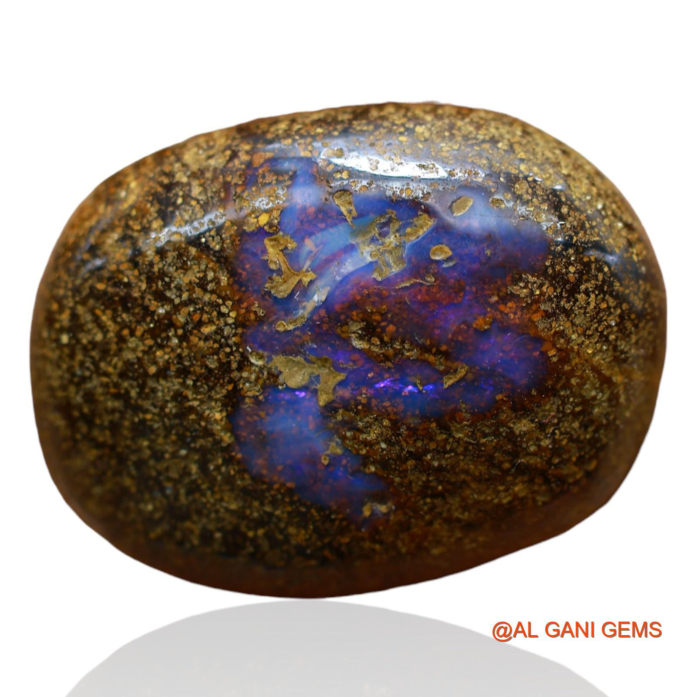 Natural Boulder Opal Gemstone 30.00 Cts Loose Oval Druzy From Australia 25x19x7 mm BO-38