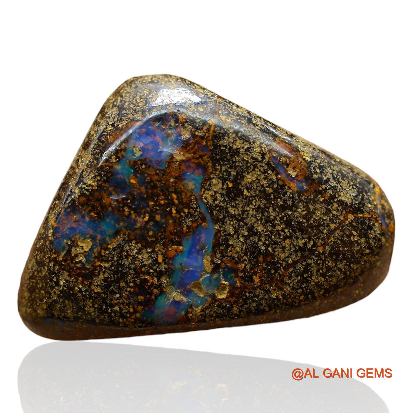 Natural Boulder Opal Gemstone 25.00 Cts Loose Fancy Druzy From Australia 26x17x6 mm BO-39