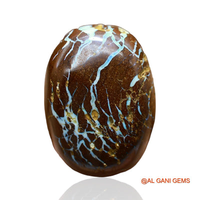 42.00 Cts Natural Australian Boulder Opal Oval Druzy Loose Gemstone For Jewelry 34x17x10 mm BO-41
