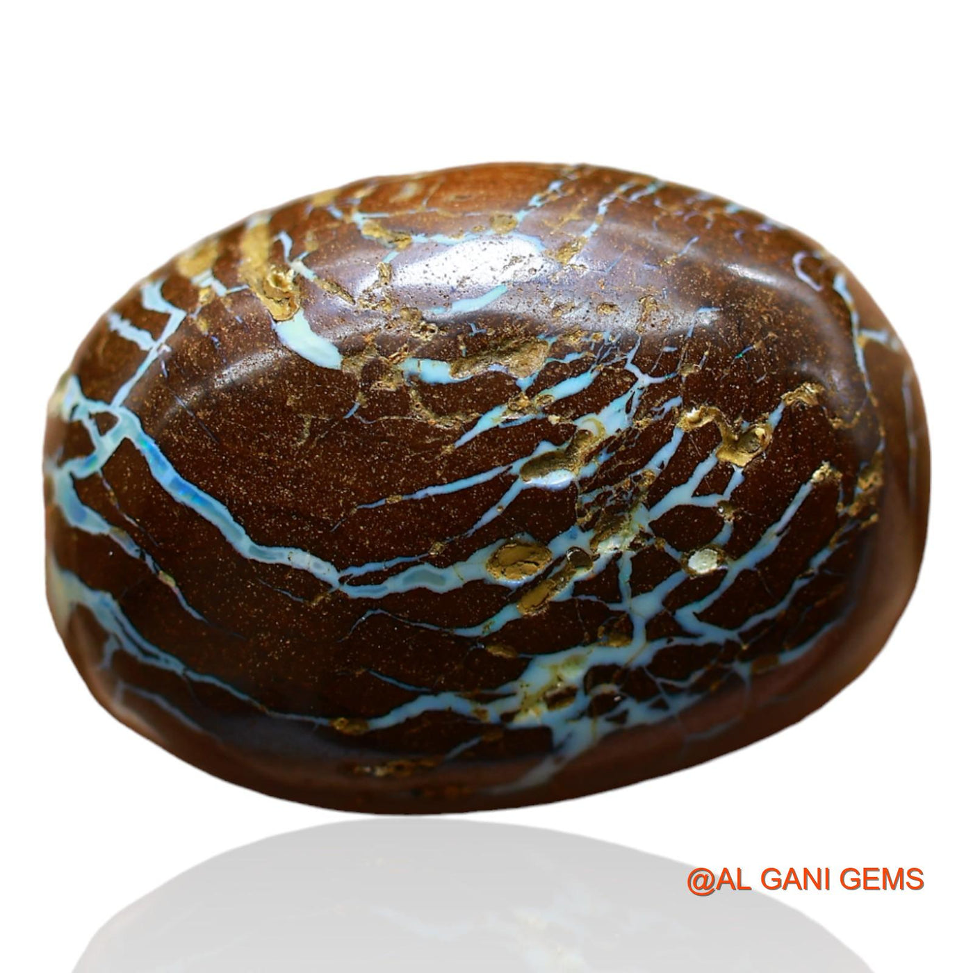 42.00 Cts Natural Australian Boulder Opal Oval Druzy Loose Gemstone For Jewelry 34x17x10 mm BO-41
