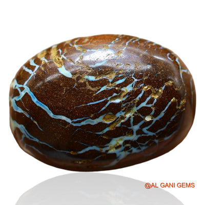 42.00 Cts Natural Australian Boulder Opal Oval Druzy Loose Gemstone For Jewelry 34x17x10 mm BO-41