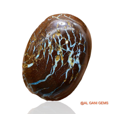 42.00 Cts Natural Australian Boulder Opal Oval Druzy Loose Gemstone For Jewelry 34x17x10 mm BO-41