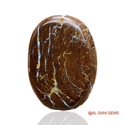 42.00 Cts Natural Australian Boulder Opal Oval Druzy Loose Gemstone For Jewelry 34x17x10 mm BO-41