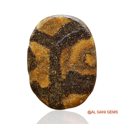 Natural Boulder Opal Gemstone 44.00 Cts Loose Oval Druzy From Australia 27x20x7 mm BO-43