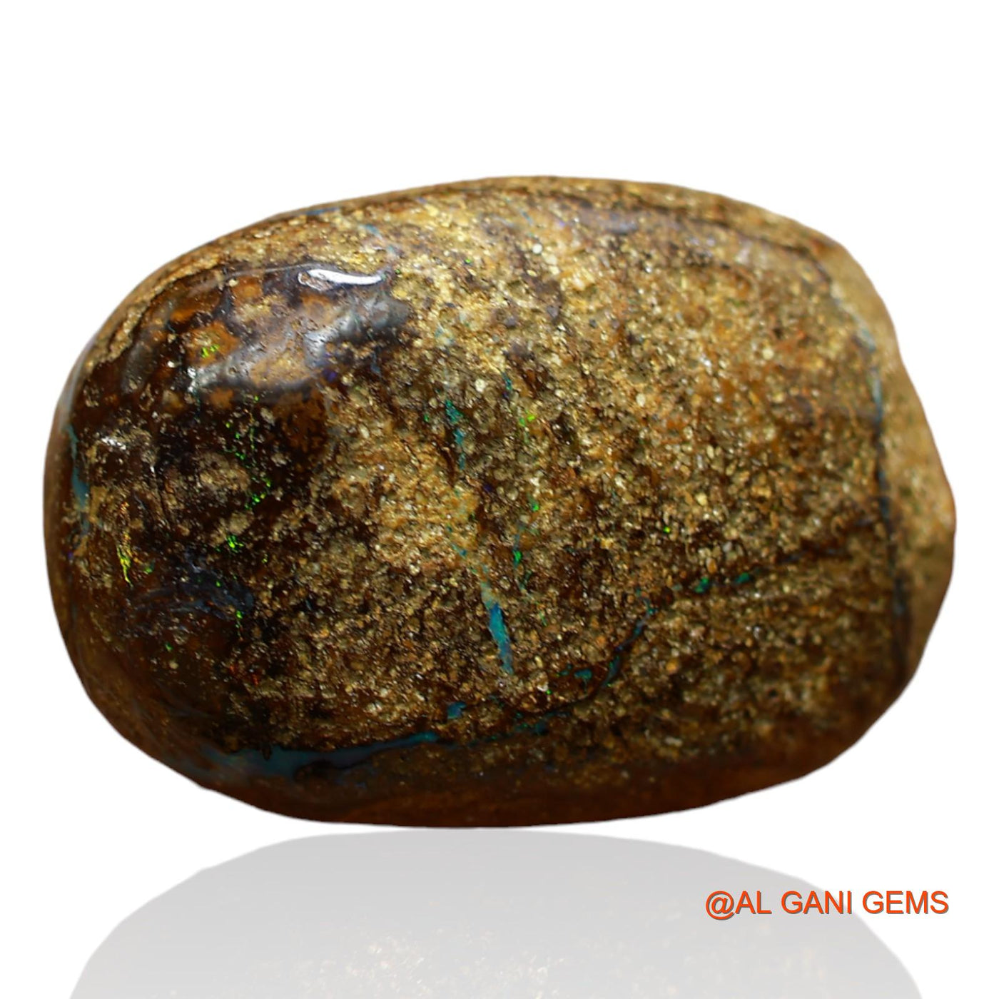 Natural Boulder Opal Gemstone 33.00 Cts Loose Oval Druzy From Australia 26x18x8 mm BO-44