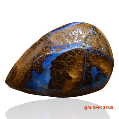 20.00 Cts Natural Australian Boulder Opal Loose Gemstone Pear Druzy 22x15x7 mm BO-48